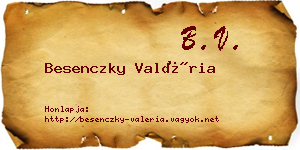 Besenczky Valéria névjegykártya