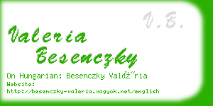 valeria besenczky business card